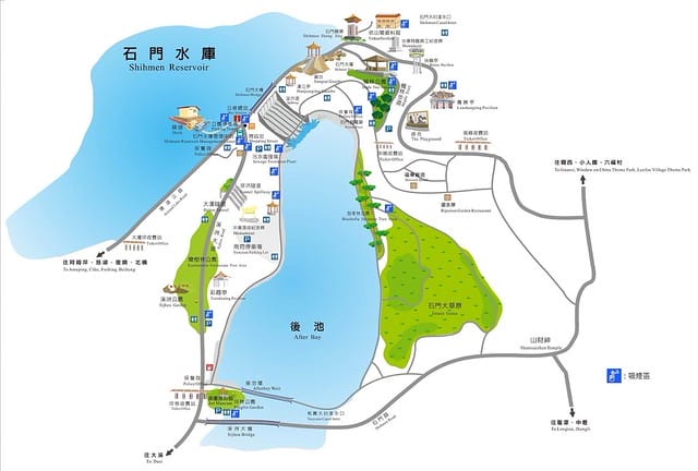桃園景點【石門水庫_賞楓之旅】楓紅了!漸層色彩交織成一副美麗的畫/北部低海拔賞楓勝地 /欣賞湖光山色,假日全家出遊、踏青、野餐、健行景點柚子芳姐の旅遊札記